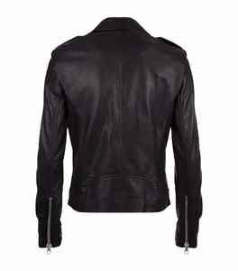 UNIQUE GYM WEAR Veste réversible pour femme en cuir véritable et toile, doublure en fausse fourrure, imperméable, coupe-vent, écologique, pour l'hiver - Product Image 2