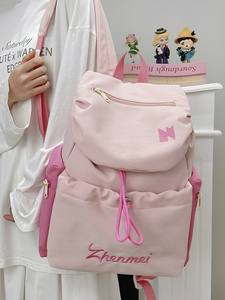 <b>Large</b> Capacity Women <b>Backpack</b> Simple New Style School Bag For Junior Senior High Students Casual Daily Commute <b>Backpack</b> - Product Image 2
