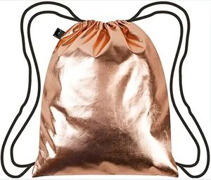 カスタムメンズレディースデザイナーヘビーデューティースポーツジムヨガシルバーゴールデンブラックプレーンメタリックドローストリングバックパック、ロゴ付き - Product Image 3