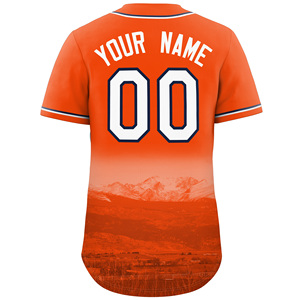 Custom High Quality City Design Style Red and <b>Gold</b> Baseball Jerseys - Product Image 3