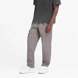 Pantalon cargo utilitaire de qualité supérieure pour hommes, gris grès Dawn Baggy Fit, taille moyenne, poches multiples, style décontracté avec service OEM - Product Image 2