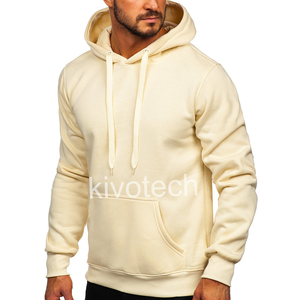 Kivotech-Sudadera con capucha con diseño de logotipo personalizado para hombre, ropa de calle de algodón 100%, jersey de gran tamaño con hombros caídos, Sudadera con capucha en blanco para hombre - Product Image 4