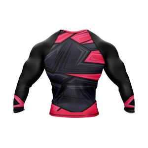 Protège-éruptions de compression UPF50 + de style sportif pour hommes avec manches longues Design de logo personnalisé Imprimé complet de marque pour MMA BJJ - Product Image 2