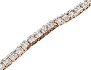 Baguette de luxe et coupe ronde Moissanite diamant glacé 925 Bracelet personnalisé en argent pour hommes et femmes cadeau - Product Image 4