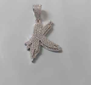 Personalizable 'K' letra Moissanite diamante colgante joyería fina colgante y dijes Hip Hop 925 colgante de plata esterlina - Product Image 3