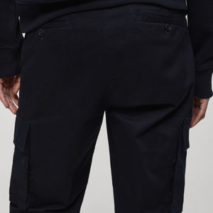 Pantalones informales de algodón de corte regular para hombre, alta calidad, personalizables, azul marino oscuro, rectos, cómodos, ligeros, diseño plano - Product Image 6