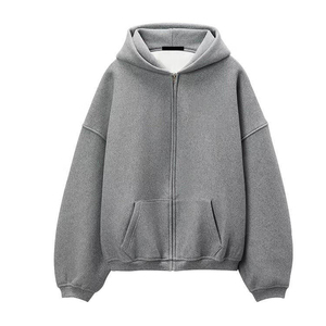 Nouveaux vêtements d'hiver Logo personnalisé lourd GSM Design élégant 100% coton professionnel nouveau Style hommes fermeture éclair sweats à capuche en gros de haute qualité - Product Image 3