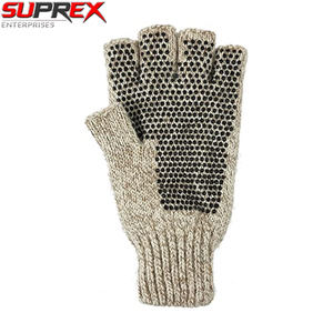 Men's SUPREX ENTERPRISES Wool Knitted Fingerless Ragg Gloves for Lining Touchscreen Needle Detection Cold Resistant Warm - Product Image 5