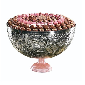 Plateau décoratif à chocolat en métal Bol sucré de créateur fini personnalisé Nouveau bol à chocolat de luxe de forme ronde - Product Image 3