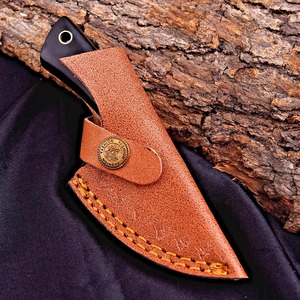 Hoja de acero de Damasco forjado personalizado Cuchillo de caza de Damasco para exteriores Compatible con OEM Hoja fija Cuchillo de camping Grado industrial - Product Image 5