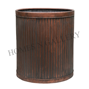 Nuevo lujo recubierto de polvo acabado forma redonda Metal hierro exterior jardín decorativo grandes macetas de flores al aire libre - Product Image 5