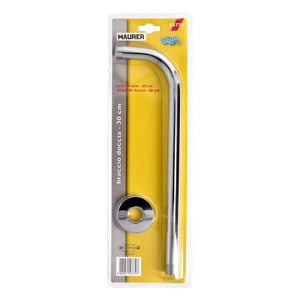 Braccio doccia in ottone 1/2" x 37+7 cm. Angolo retto. - Product Image 3