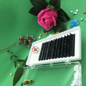 Etiqueta privada de alta calidad 0,03 Easy Fan Extensiones de pestañas individuales PBT coreanas Pestañas de volumen Premium - Product Image 6