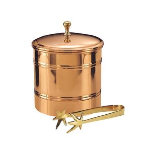 Handcrafted copper <b>ice</b> <b>bucket</b> with detailed texture and traditional elegance for upscale <b>drink</b> service and party hosting - Product Image 1