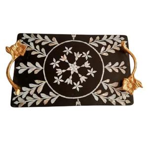 ถาดเสิร์ฟไม้ถูพื้นแบบพรีเมี่ยมเคลือบเงาเหมาะสำหรับบ้านสำนักงานที่หรูหราและร้านอาหารชั้นดีเสมอ - Product Image 1