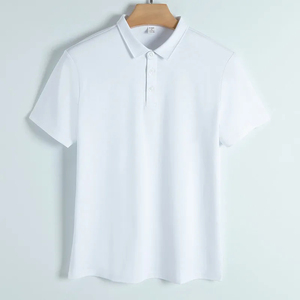 Algodón de punto de talla grande transpirable Color sólido estilo callejero ecológico manga corta hombres para camisa - Product Image 2