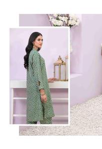 Vestido de seda de lino transpirable de alta calidad Salwar Kameez para mujer, ropa cómoda de estilo paquistaní, estampado de silueta recta - Product Image 4