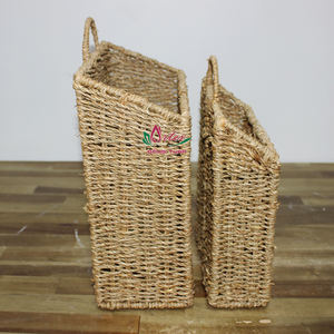 Artex Dong Thap Vietnam decorativo tejido a mano Seagrass revistero y estante de almacenamiento para sala de estar - Product Image 4