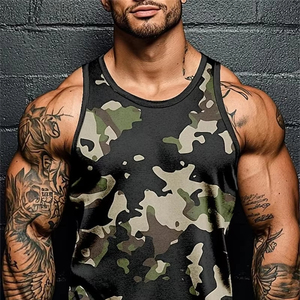 3D Print Camouflage Graphic <b>Men's</b> Sleeveless T-Shirt Summer New <b>Sport</b> Fitness <b>Vest</b> Outdoor Casual <b>Man</b> Gym Clothing Quick Drying - Product Image 3