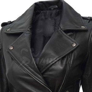 Veste en cuir de haute qualité Logo personnalisé Veste en cuir Vêtements à la mode Veste en cuir pour femmes - Product Image 5