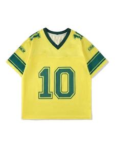 Deportes al por mayor de fútbol personalizado moda Jersey hombres 100% algodón camiseta para hombres suelta ajuste impreso fútbol malla Jersey - Product Image 4