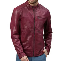 Veste en cuir pour homme automne-hiver, cuir véritable, peau de vache, col montant, haute qualité, respirante