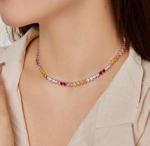 จี้เพชรโมอิสซาไนต์ทรงเจ้าหญิงหลากสีสันระยิบระยับ เงินแท้ 925 สไตล์ฮิปฮอป พร้อมใบรับรอง IGI เครื่องประดับสำหรับทุกเพศ - Product Image 4