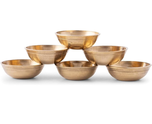 Tazón de Latón para Frutas y Verduras, Vajilla Ecológica, Artesanía Pulida en Oro, Apto para Lavavajillas, Estilo Clásico - Product Image 1