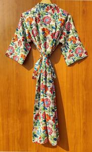 Kimono Floral de algodón indio, albornoz, cárdigan turco de pájaro para ocasiones de Spa de primavera, regalo del Día de San Valentín, bata de playa - Product Image 6