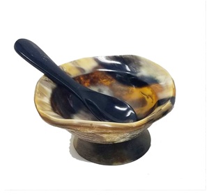 Cuenco de cuerno de búfalo ultra brillante hecho a mano, cuencos decorativos de oficina de lujo para fiestas, Material de cuerno Natural Real - Product Image 4