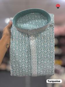 Venta al por mayor de alta calidad para hombre tradicional desgaste Kurta pijama pesado rayón con Chikankari trabajo para uso diario y uso en eventos especiales - Product Image 3