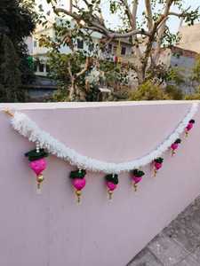 Hermosa tendencia jazmín Lotus Toran puerta Bnadarwal, ventana cenefa templo telón de fondo, escenario telón de fondo, Haldi telón de fondo Mehendi - Product Image 4