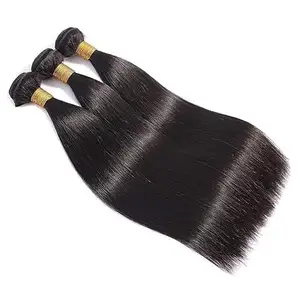 Harga grosir Vendor rambut Brasil selaras kutikula 100 persen rambut asli manusia 8 30 inci roti ekstensi rambut manusia Remy Virgin