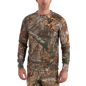 T-shirts 100% coton pour hommes 260 GSM manches courtes Camouflage chasse impression arbre véritable Jungle Boxy Fit Boxy Fit T-Shirts pour hommes - Product Image 3