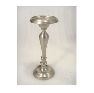 <b>Silver</b> Aluminium Candle Holder for Home Decor - Product Image 1