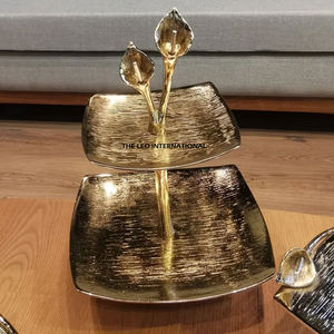 Molde de epoxi de resina hecho a mano antiguo dorado, soporte de pastel fundido de aluminio para Decoración de mesa de lujo, herramienta y soporte para pastel - Product Image 6