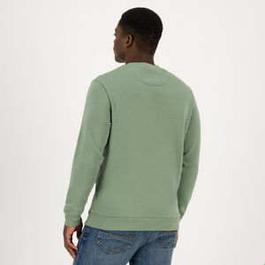 Sudadera de cuello redondo de lana de algodón 100% Unisex Winter Essentials Patrón sólido Sudadera con capucha informal con cuello redondo Logotipo personalizado - Product Image 2