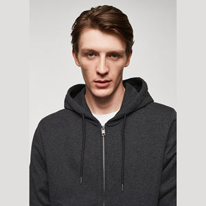 2025 sweat à capuche zippé personnalisé hommes fermeture éclair blancs 380 Gsm sweat à capuche coton mélangé hommes sweat à capuche zippé logo de broderie personnalisé - Product Image 4