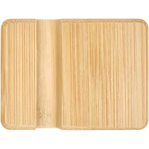 Support de téléphone en bambou Ebla, système de conférence élégant avec matériaux écologiques - Product Image 5