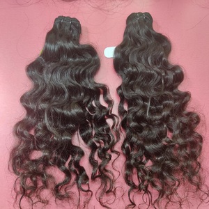 Extensiones de cabello rizado indio de alta calidad Cabello alineado con cutícula Virgen sin procesar Precio barato Cabello humano ondulado natural - Product Image 6