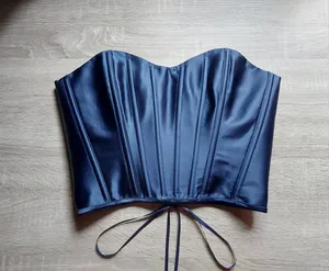 Corsé de Satén para Mujer, Diseño Único, Bustier con Tela Transpirable para Fiestas y Eventos de Lujo, Control Firme y Ligero - Product Image 1