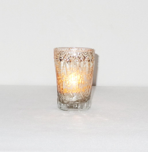 Lujo moderno lujo gran oferta plata alta calidad estilo moderno vidrio clásico votivo mate vela recipiente en relieve vela contenedor - Product Image 1