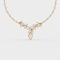 Collier à breloques vintage plaqué or intemporel avec chaîne à maillons en moissanite, idéal pour les mariages, conçu pour les amoureux de la mode qui apprécient la brillance
