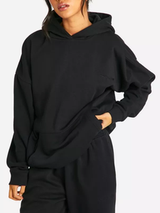 Sweat à capuche surdimensionné en molleton lourd 100% coton de qualité supérieure pour femmes Logo personnalisable 380 GSM Design multicolore du Bangladesh - Product Image 6