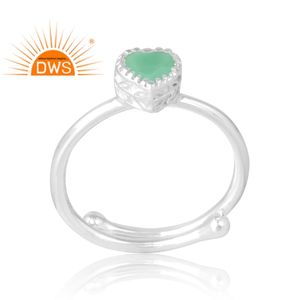 แหวนพลอยคริสโซเพรสธรรมชาติสีเงินสเตอร์ลิง925เครื่องประดับที่กำหนดเองของขวัญสำหรับผู้หญิงสำหรับเธอ - Product Image 1