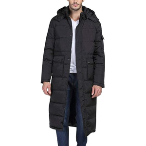 Chaqueta de invierno más largo cálido grueso capucha Parkas para hombre chaqueta abrigo trajes clásico a prueba de viento - Product Image 2