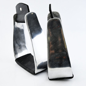 Estribo de caballo profesional, estribos anchos, estribos occidentales de aluminio de cuero atado a mano, forma de campana antideslizante, área de superficie más grande - Product Image 3