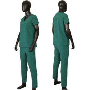 Uniformes Médicos Blaze, Cómodos y Elegantes, Cuello Alto, Manga Corta, Conjuntos de Uniformes Resistentes, Tela de Sarga de Poliéster/Algodón - Product Image 1