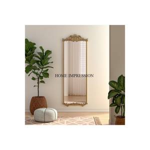 Hecho de hierro sólido Color negro Espejo de pie hecho a mano Alto exigente Patrón de aspecto único Espejo de piso elegante para la venta superior - Product Image 2