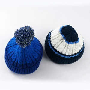 หมวกสำหรับทุกเพศหมวกฤดูหนาวแบบถักบิดอะคริลิคสำหรับเด็กผู้หญิงพร้อมโลโก้ตามสั่ง - Product Image 6